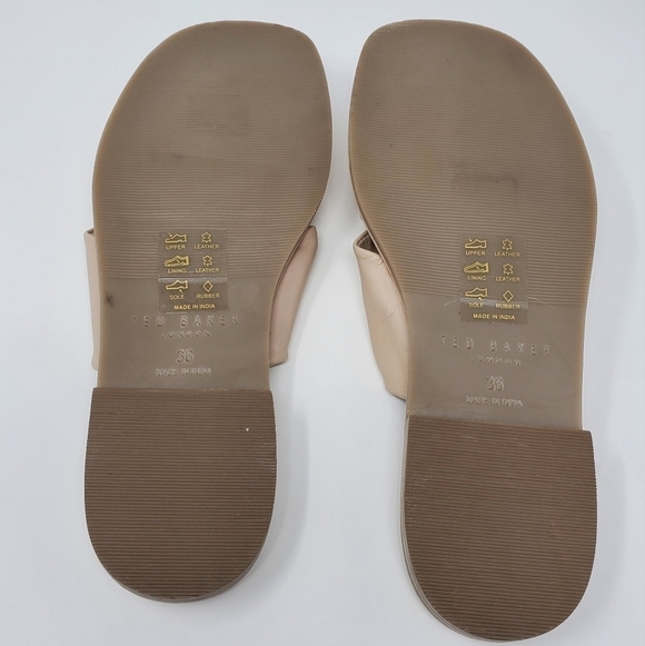 TED BAKER PEBBA KNOT FRONT FLAT SANDALS IN BLUSH SIZE EU 36 WOMEN SLIP ON SHOES - Picture 9 of 11